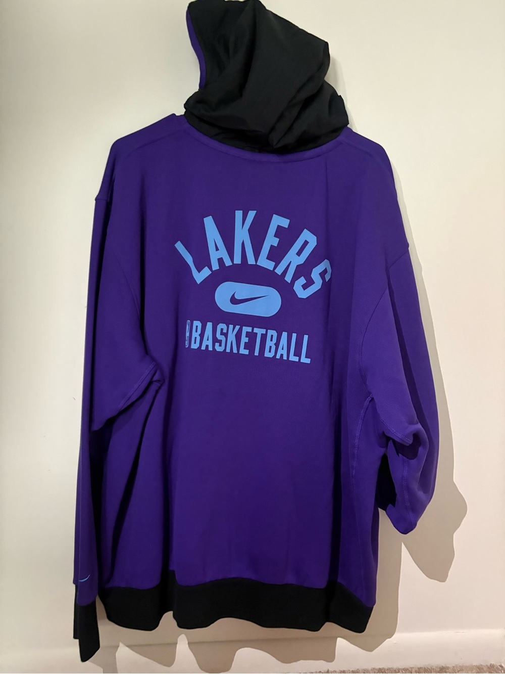 Nike Purple Lakers Crewneck Hoodie with Black Hood